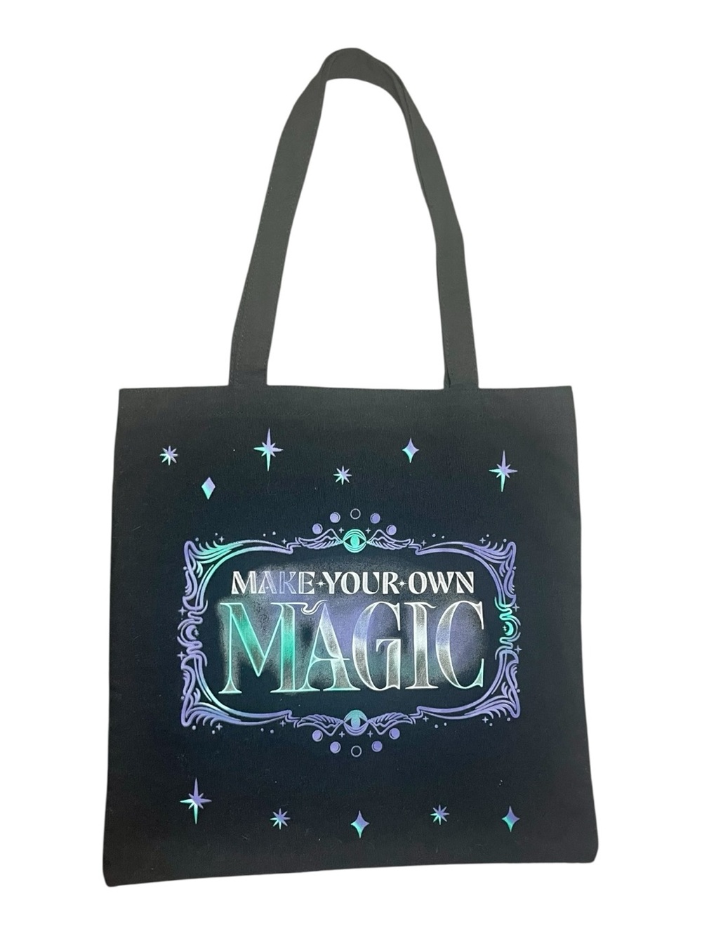 WICKED “Make Your Own Magic” Tote Bag – Black with Holographic Logo